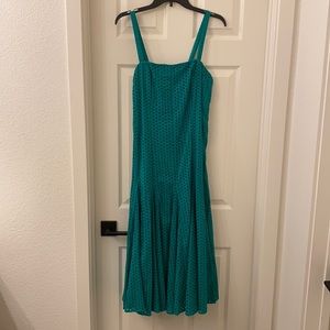 Emerald green midi dress